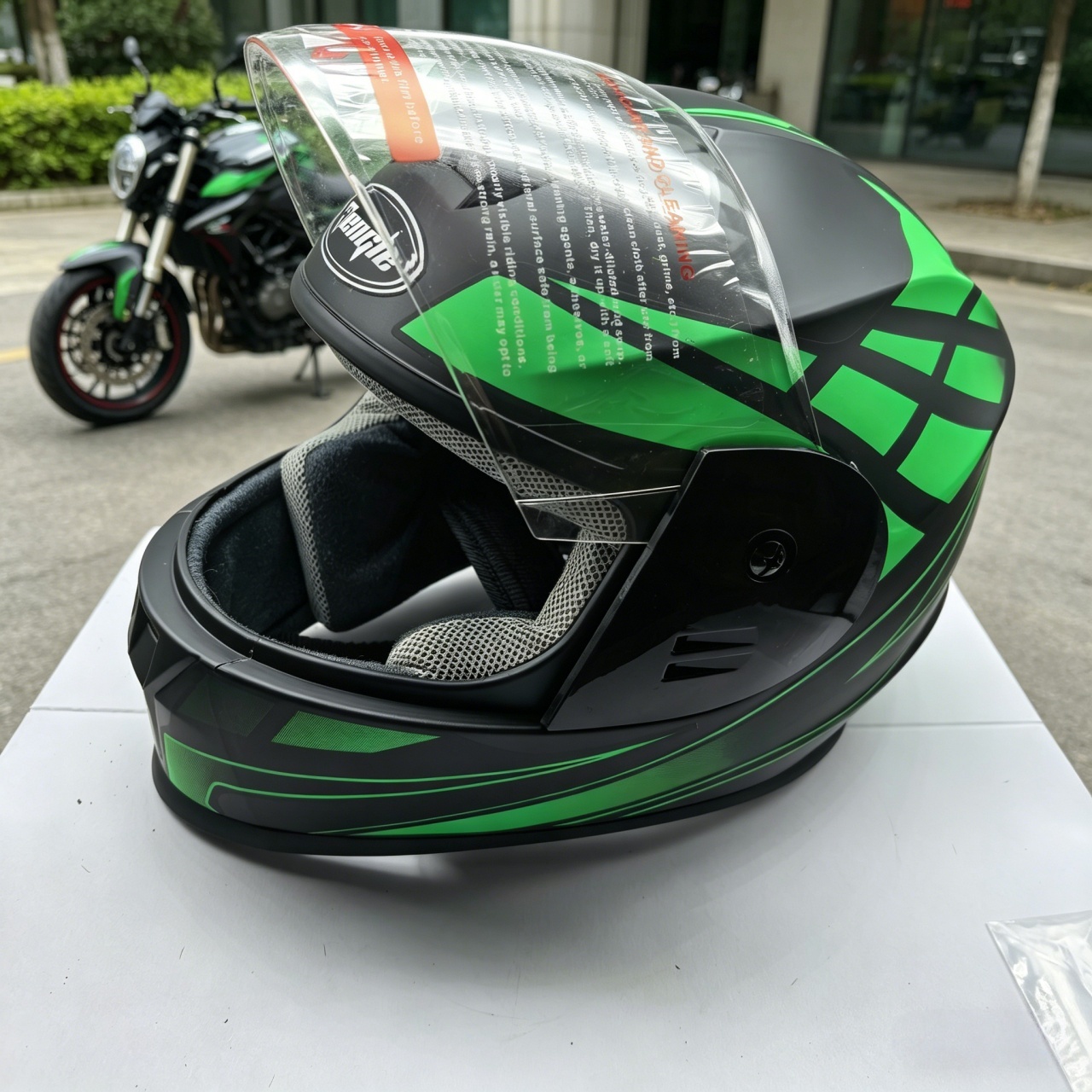 Men's Full Face Motorcycle Hel - Scooter Helmet Set review and price