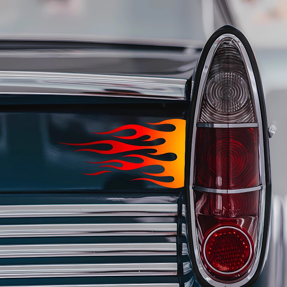 Flame Motorcycle Stickers Wate - Scooter Helmet Set review and price