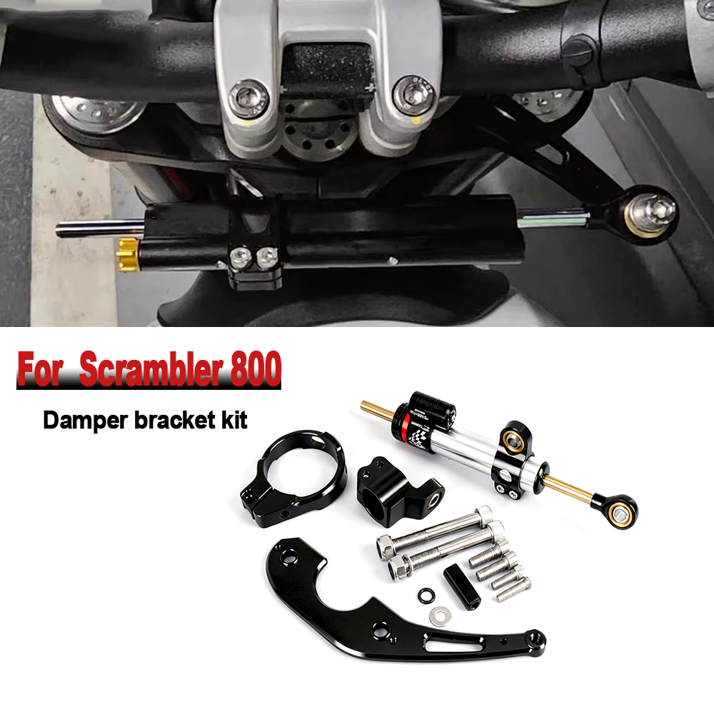 For Ducati Scrambler 800 Scram - Steering Damper Stabilizer Kit Cnc review and price