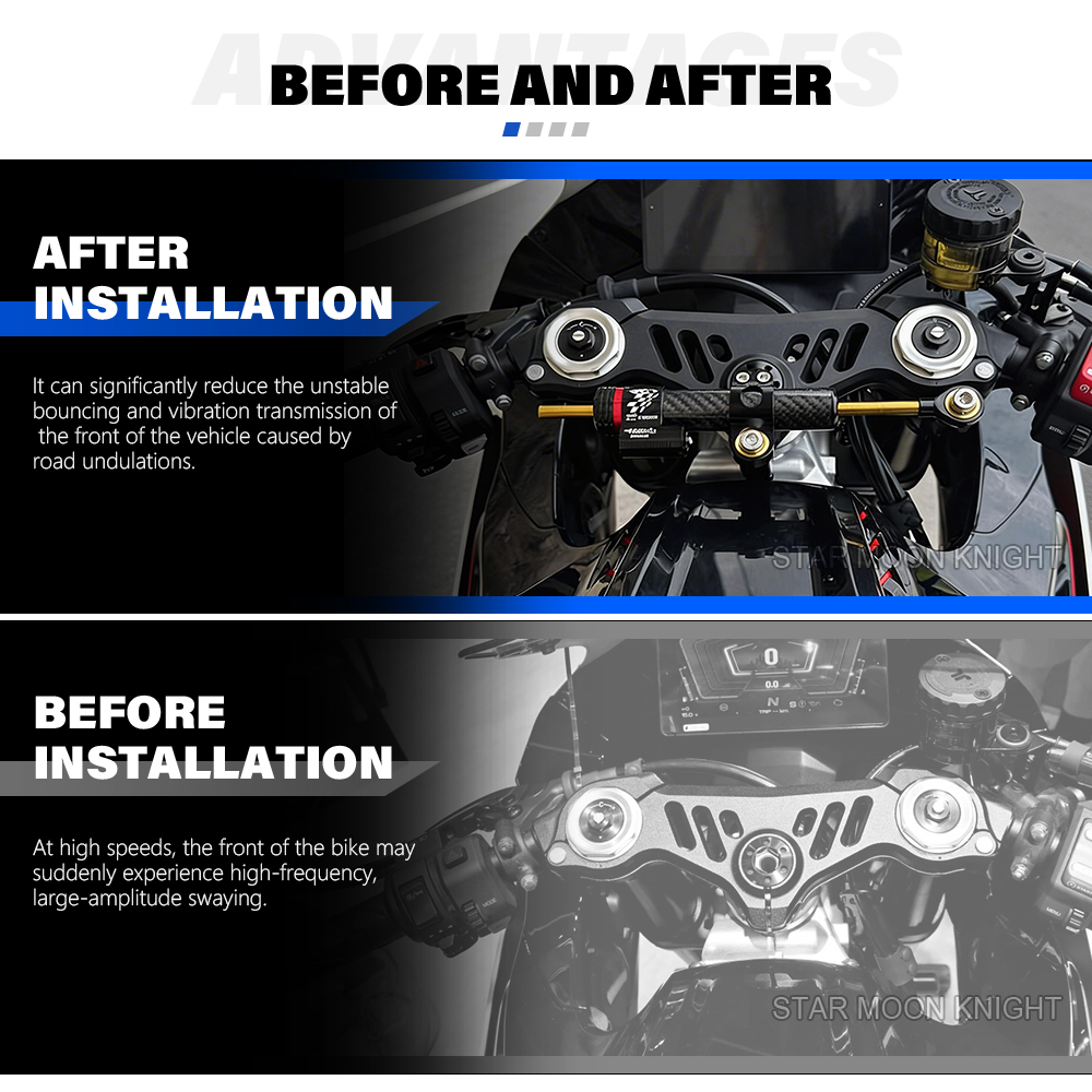 Motorcycle Steering Damper Bra - Steering Damper Stabilizer Kit Cnc review and price