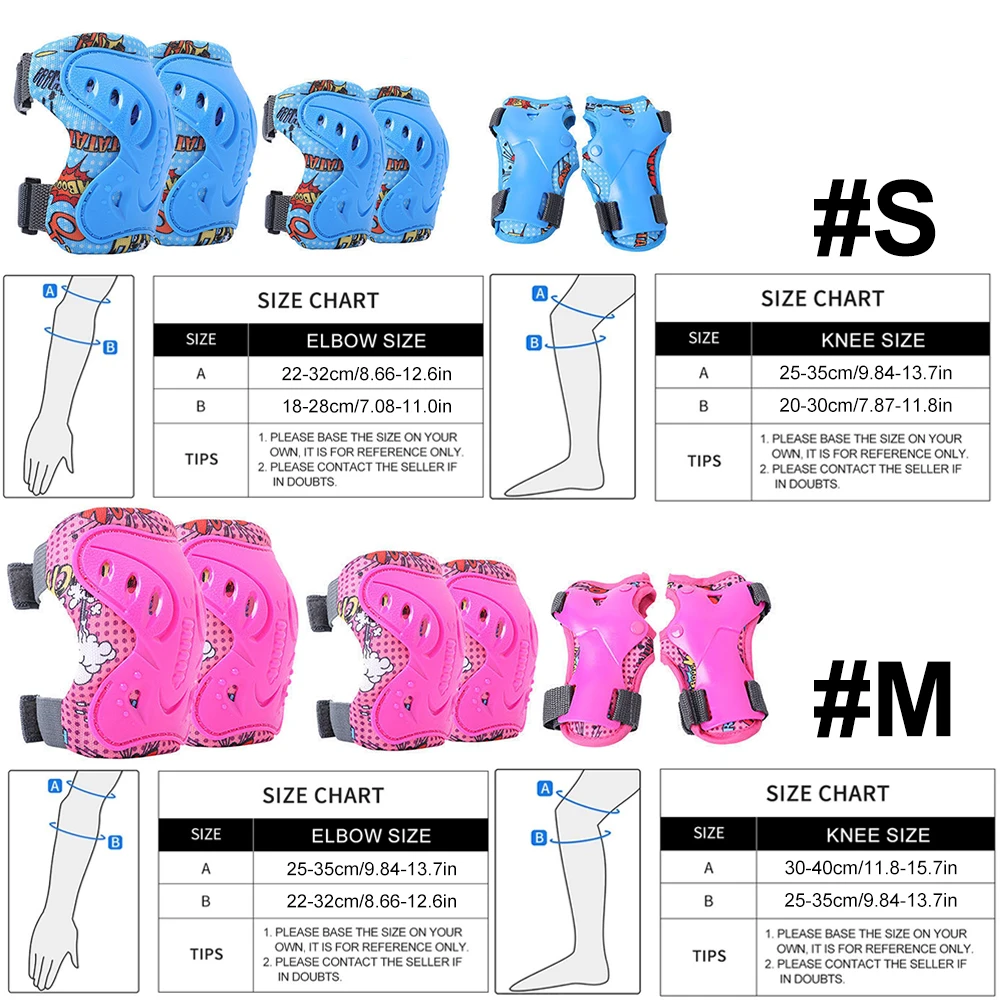 6Pcs Kids 3-12 Years Knee Elbo - Scooter Helmet Set review and price
