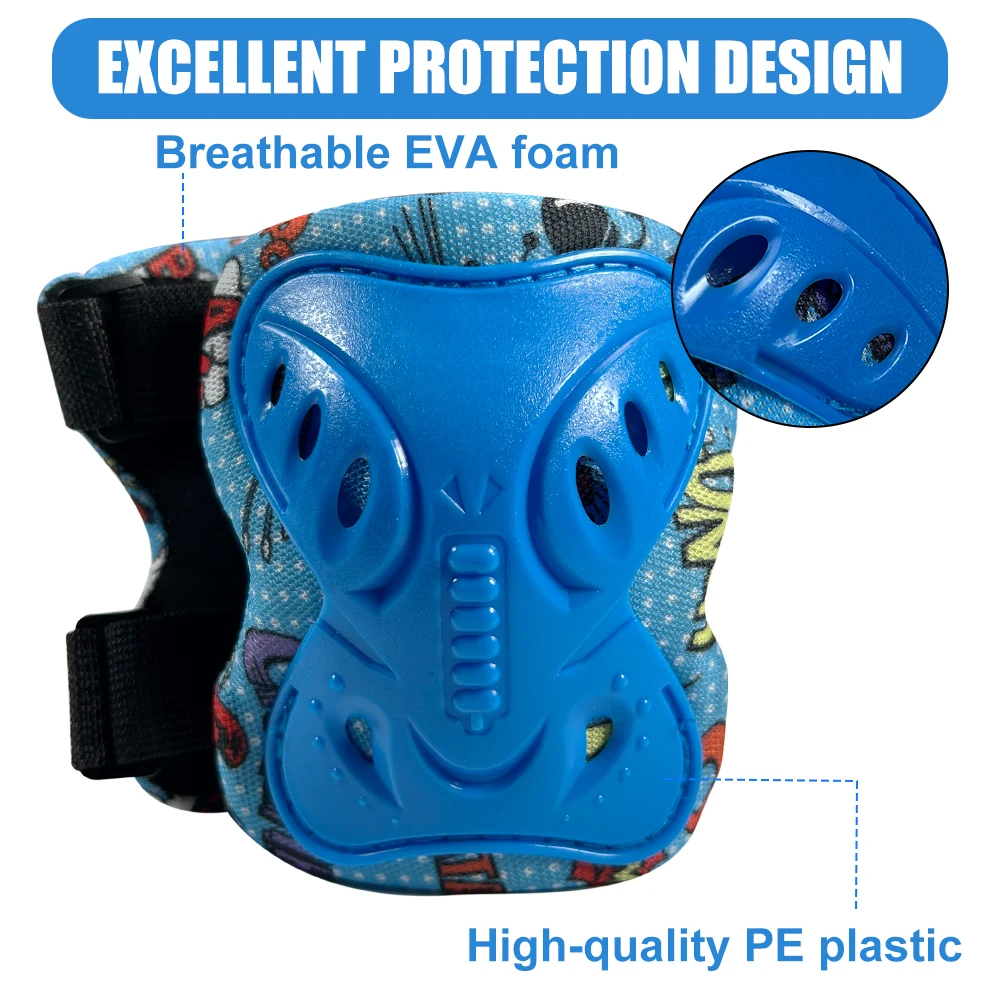 6Pcs Kids 3-12 Years Knee Elbo - Scooter Helmet Set review and price